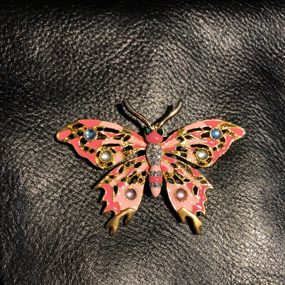 Huge Vintage butterfly brooch
